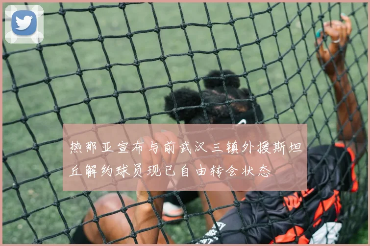 热那亚宣布与前武汉三镇外援斯坦丘解约球员现已自由转会状态